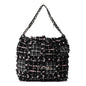 Tweed Patchwork Quilted Small Chanel 22 Black Pink White