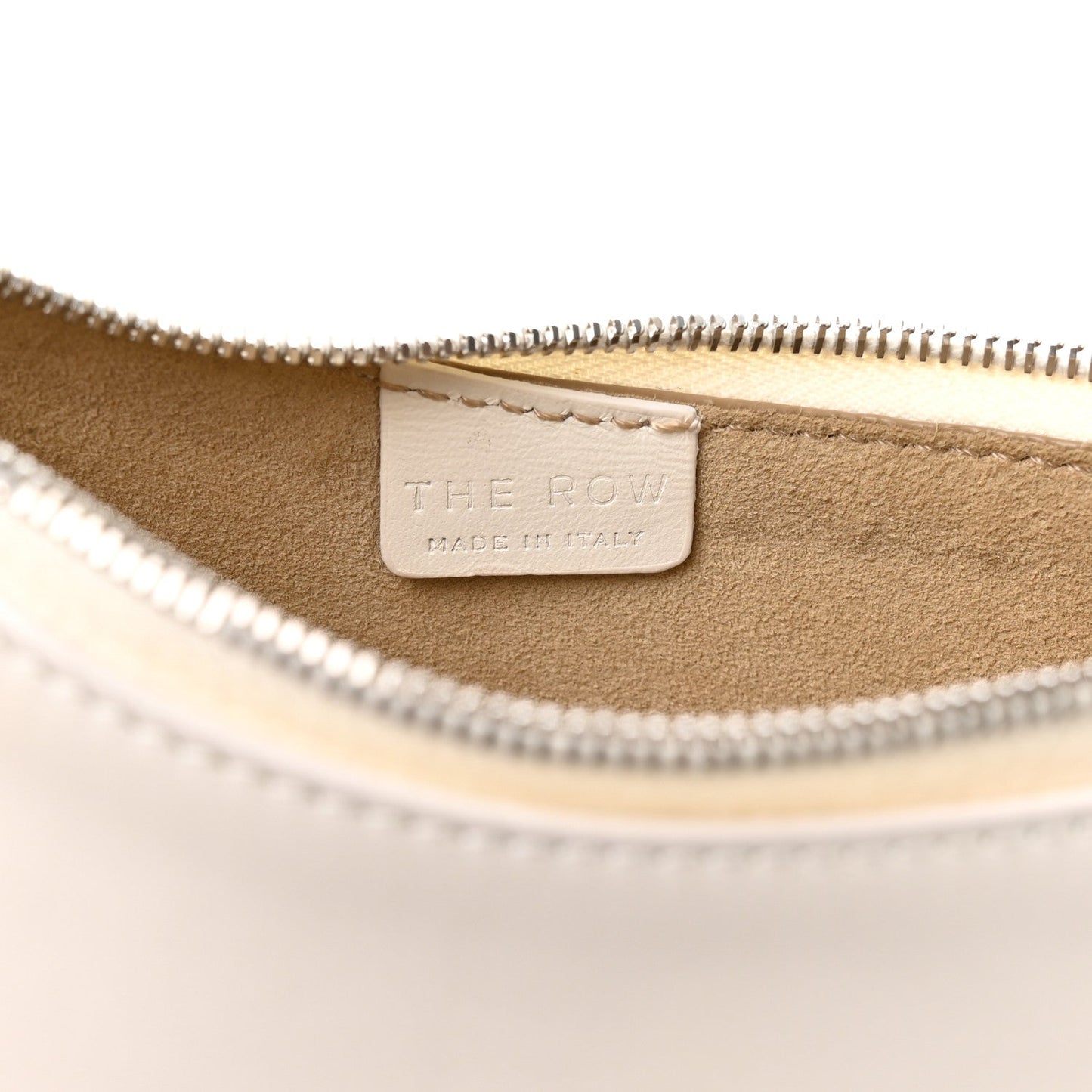 Smooth Calfskin Half Moon Shoulder Bag New Ivory