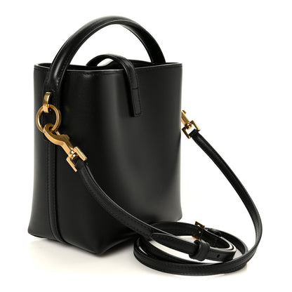 Shiny Calfskin Le 37 Mini Bucket Bag Black