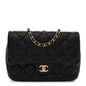 Lambskin Quilted CC Medium Dynasty Flap Black
