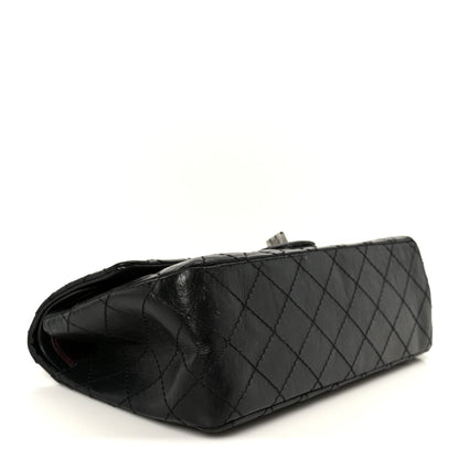 Aged Calfskin Quilted 2.55 Reissue 225 Flap Black