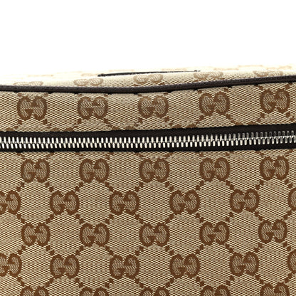 Monogram Dollar Calfskin Waist Pouch Beige Ebony Testa di Moro Marrone Scuro