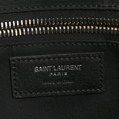 Raffia Linen Calfskin Rive Gauche Tote Naturale Black