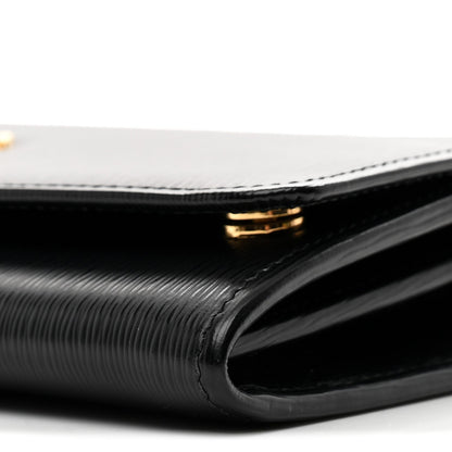 Vitello Move Metal Oro Chain Wallet Black