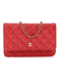 Caviar Quilted Wallet on Chain WOC Red