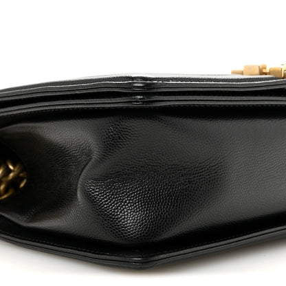 Caviar Quilted Medium Boy Flap Black