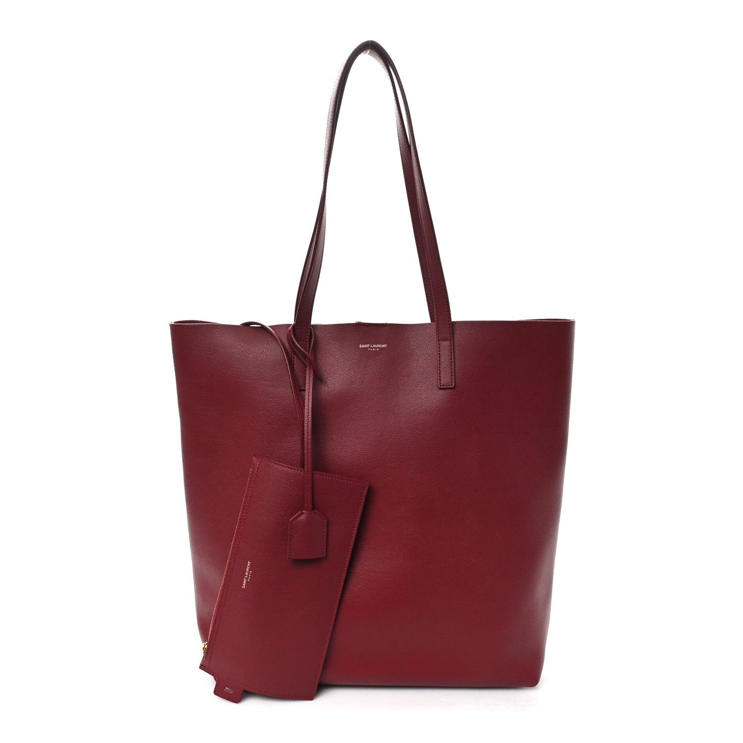 Calfskin Medium Shopping Tote Bordeaux