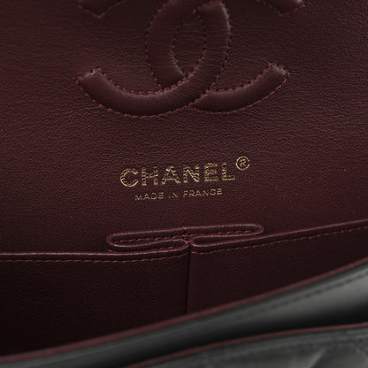 Lambskin Quilted Small Double Flap Black