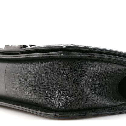 Caviar Quilted Medium Boy Flap So Black