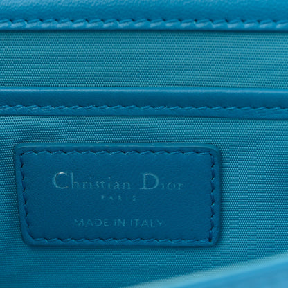 Lambskin Cannage Lady Dior Convertible Clutch Blue