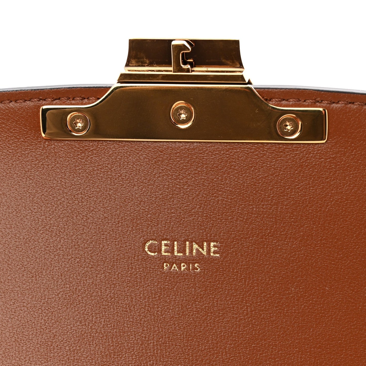 Triomphe Canvas Calfskin Medium Triomphe Bag Tan