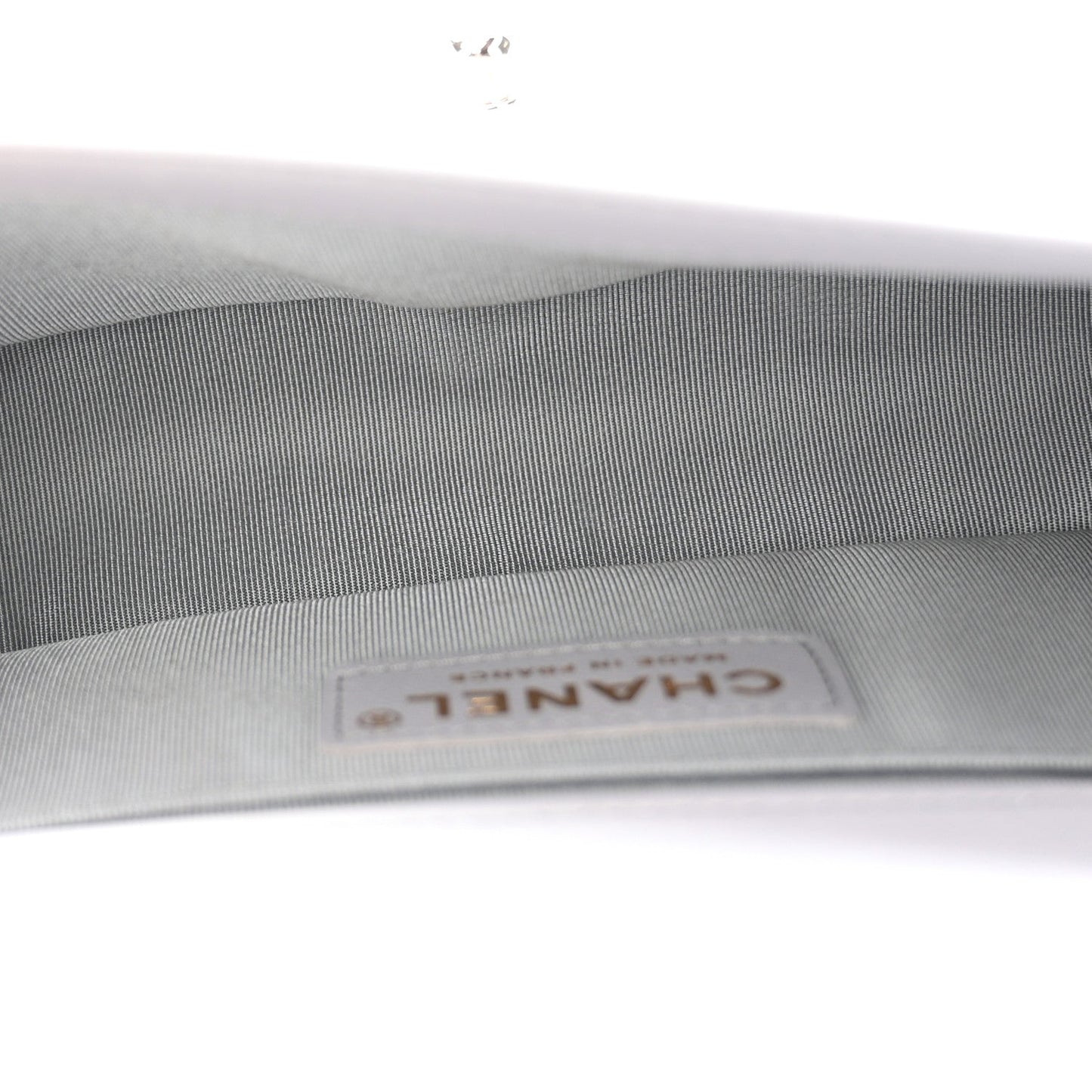 Calfskin Quilted Small Boy Flap Grey