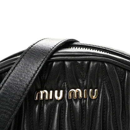 Nappa Matelasse Dome Crossbody Black