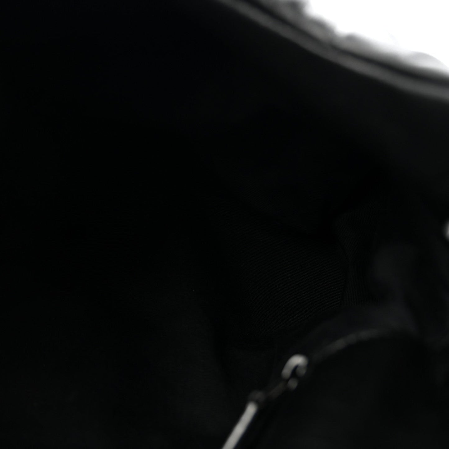 Lambskin Quilted Monogram Monochrome Medium Loulou Puffer Chain Satchel Black