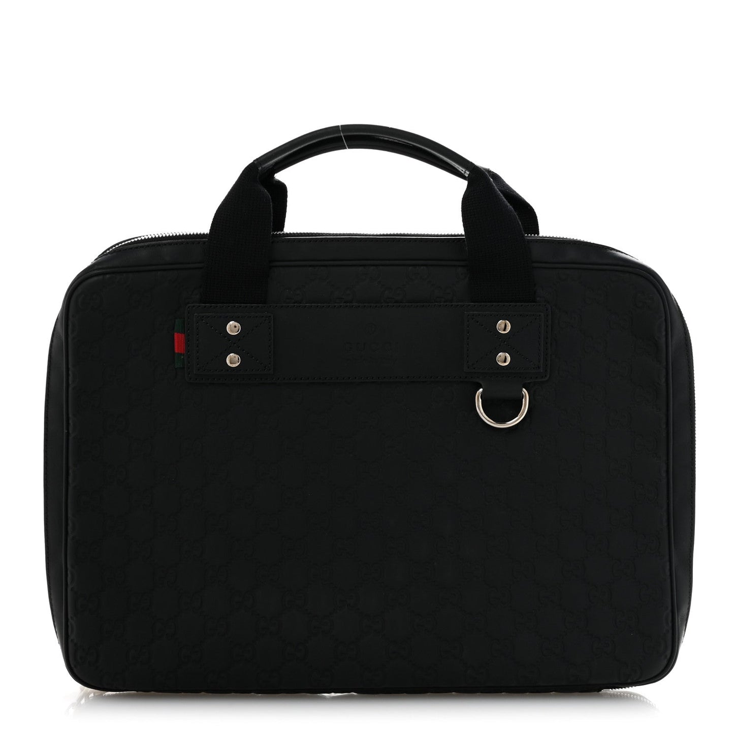 Rubber Guccissima Laptop Briefcase Black