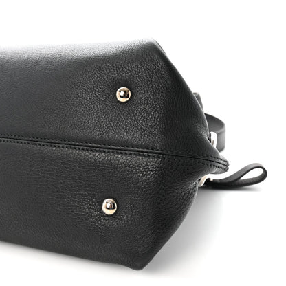 Grained Calfskin Sofia Satchel Black