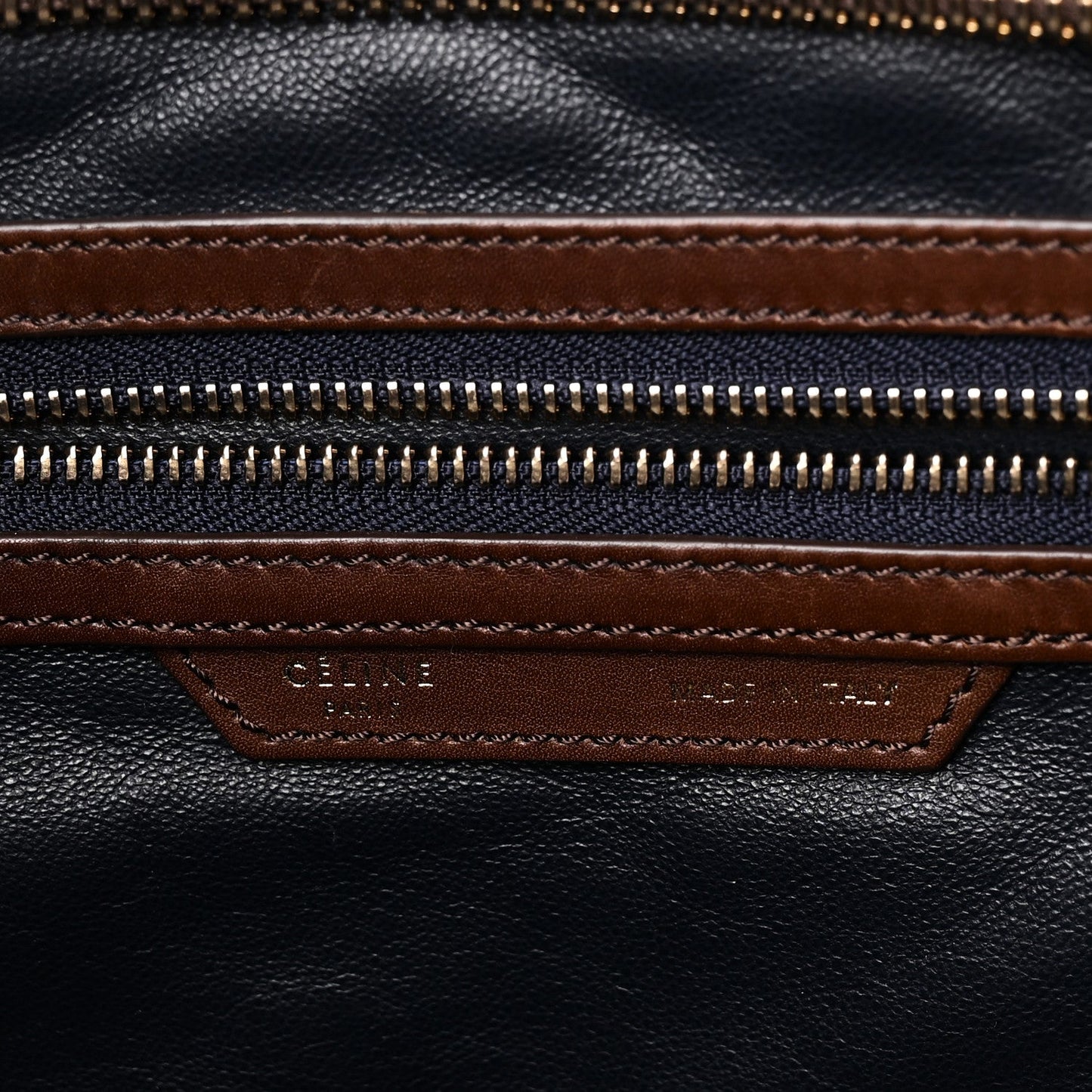 Smooth Calfskin Mini Tri-Color Luggage Navy