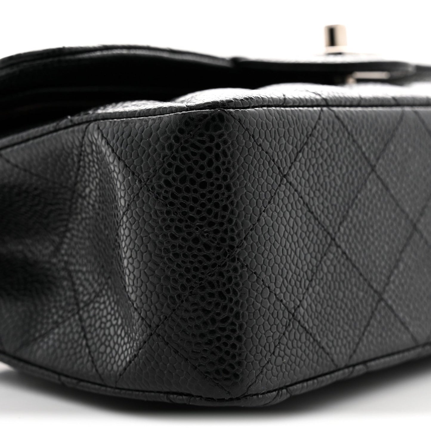 Caviar Quilted Small Double Flap Black