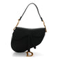 Grained Calfskin Saddle Bag Black