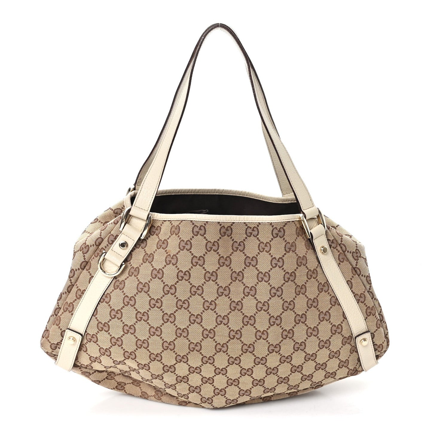 Monogram Medium Abbey Shoulder Bag Off White
