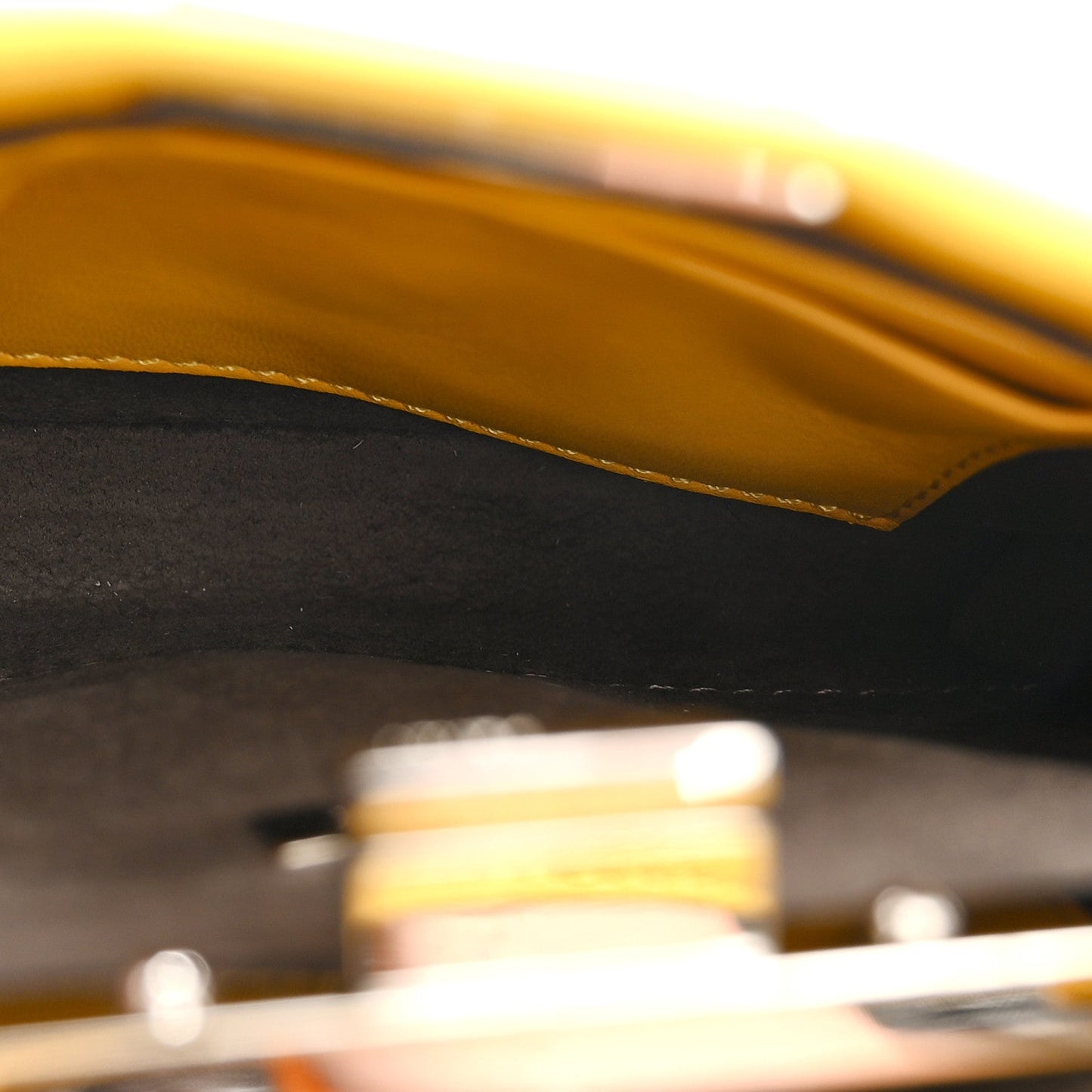 Shiny Nappa Micro Peekaboo Iconic Satchel Sunflower