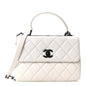 Lambskin Quilted Small Trendy CC Dual Handle Flap Bag White