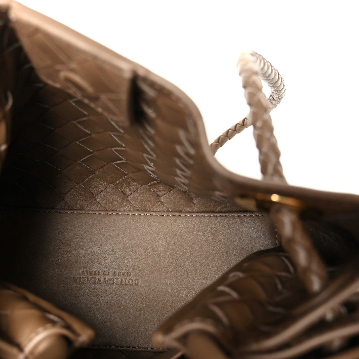 Nappa Intrecciato Small Andiamo Shoulder Bag Pinecone