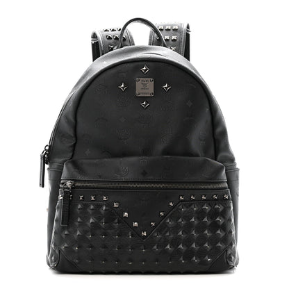 Nylon Monogram Studded Stark Medium Backpack Black