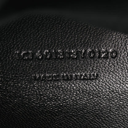Calfskin Crocodile Embossed West Hollywood Monogram Fold Over Clutch Black