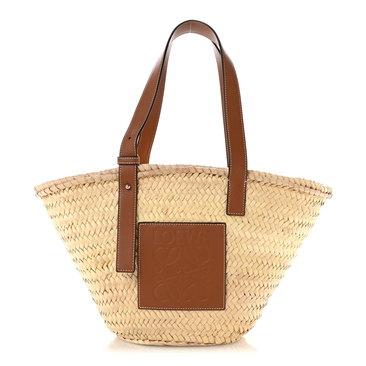 Raffia Basket Tote Bag Natural Tan