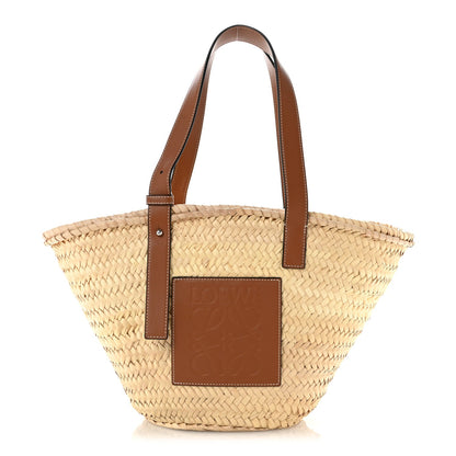 Raffia Basket Tote Bag Natural Tan