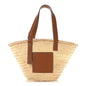Raffia Basket Tote Bag Natural Tan