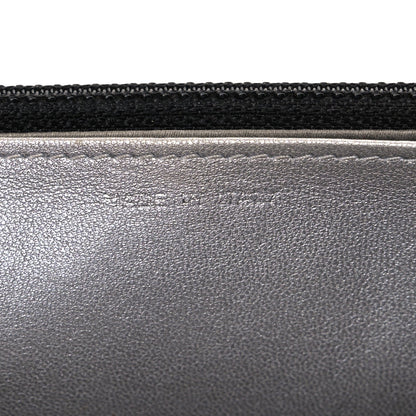 Lambskin Camellia Embossed Wallet on Chain WOC Black