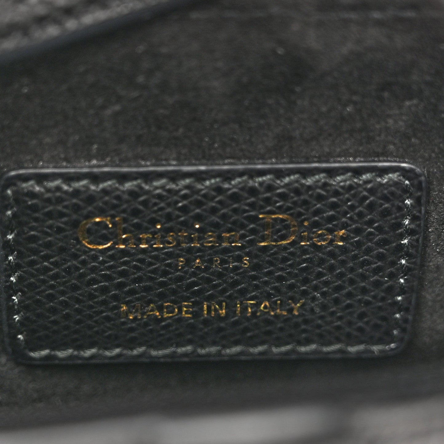 Grained Calfskin Mini Saddle Bag Black