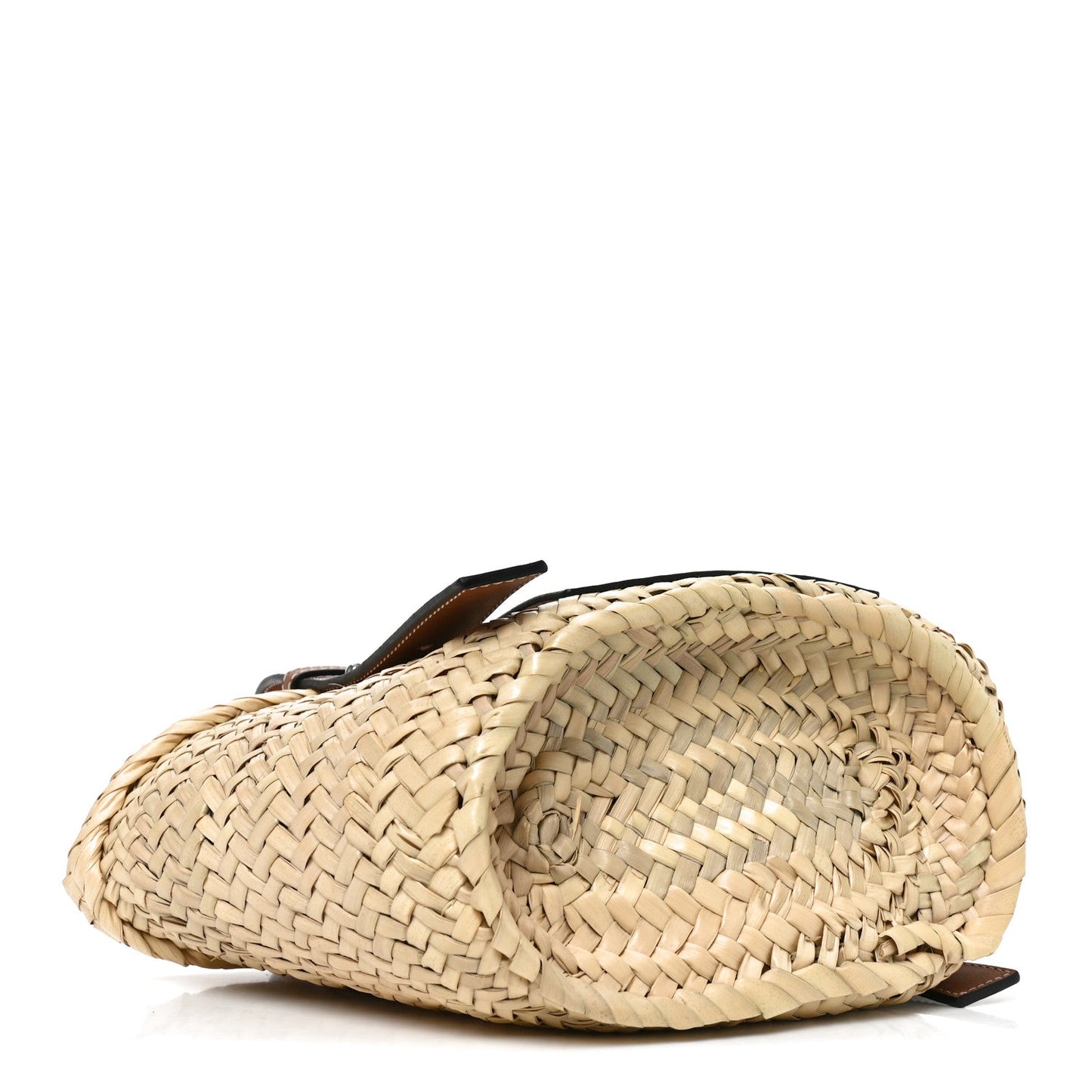 Raffia Small Basket Tote Bag Natural Tan