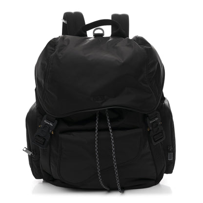 Nylon Saddle Backpack Black