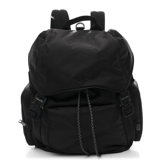 Nylon Saddle Backpack Black