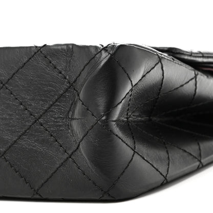 Aged Calfskin Quilted 2.55 Reissue 226 Flap Black