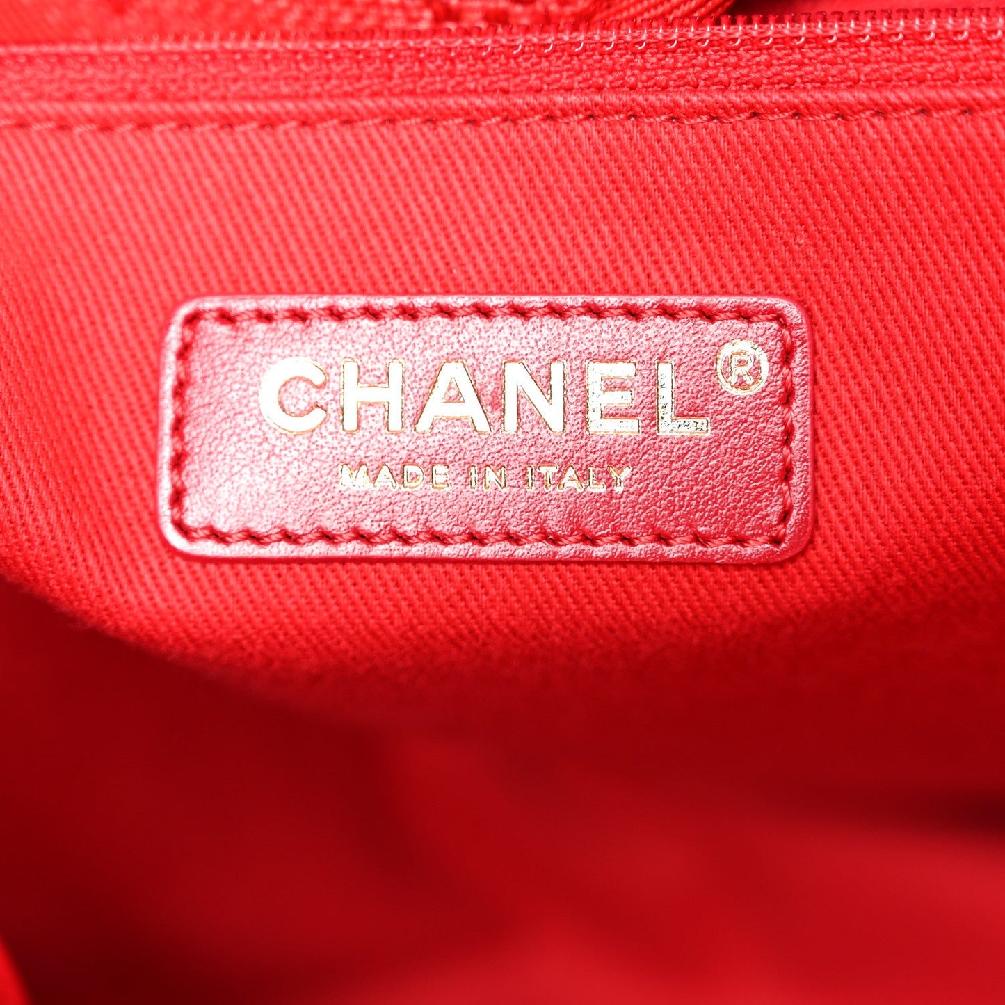 Mixed Fibers Striped Medium Deauville Tote Red