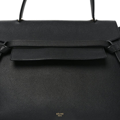 Grained Calfskin Small Belt Bag Black