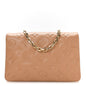 Lambskin Embossed Monogram Pochette Coussin Camel