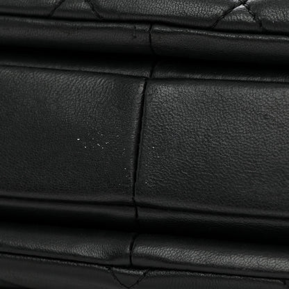 Lambskin Quilted Small Trendy CC Dual Handle Flap Bag Black