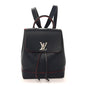 Soft Calfskin Lockme Backpack Marine Rouge