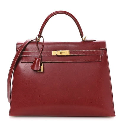 Veau Grain Lisse Kelly Sellier 35 Rouge Vif