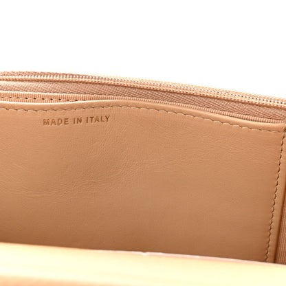 Caviar Quilted Wallet on Chain WOC Beige