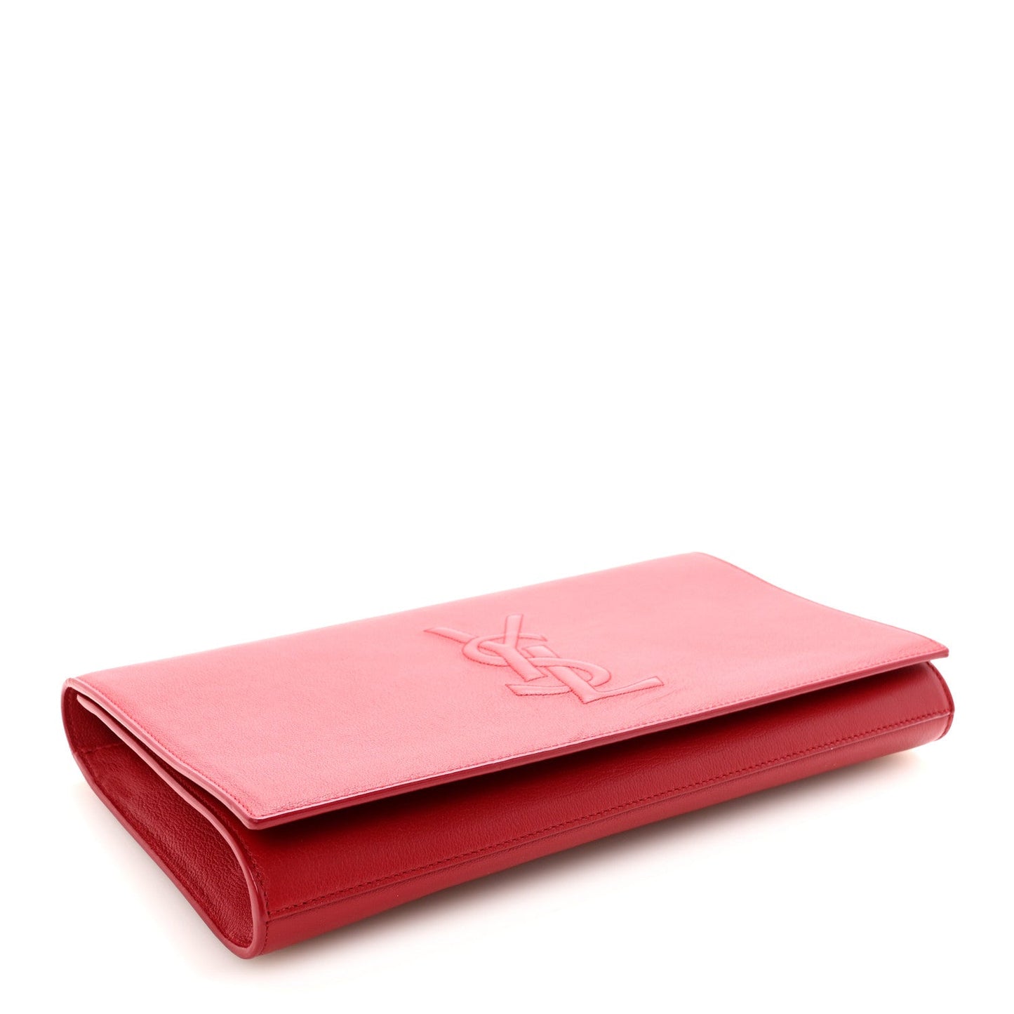 Calfskin Monogram Large Belle De Jour Clutch Red