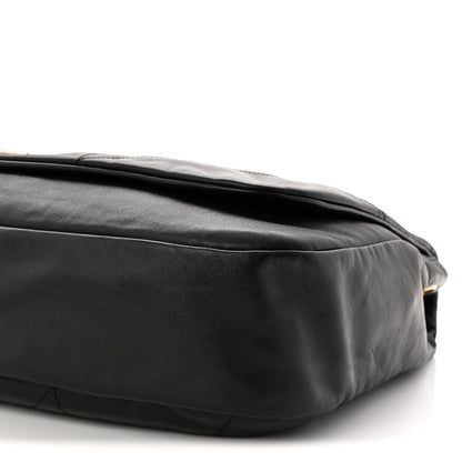 Lambskin Matelasse Monogram Large Jamie 4.3 Black
