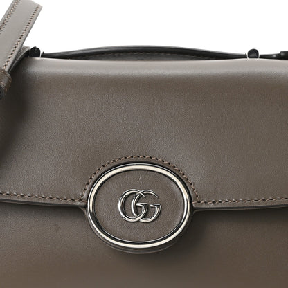 Senna Calfskin Petite GG Top Handle Shoulder Bag Craclet Brown
