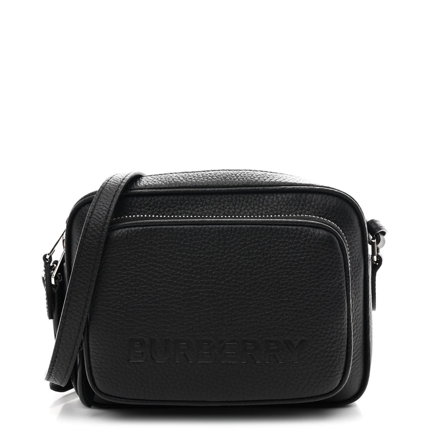Grained Calfskin Small Camera Bag Black