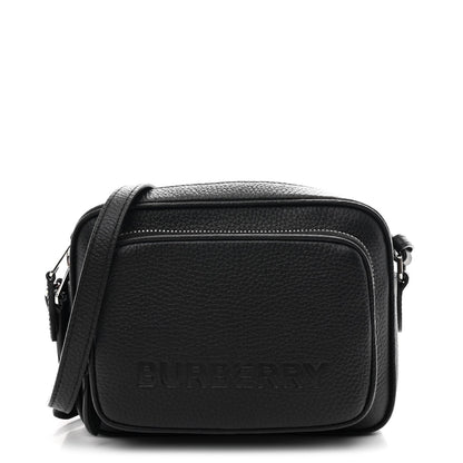 Grained Calfskin Small Camera Bag Black